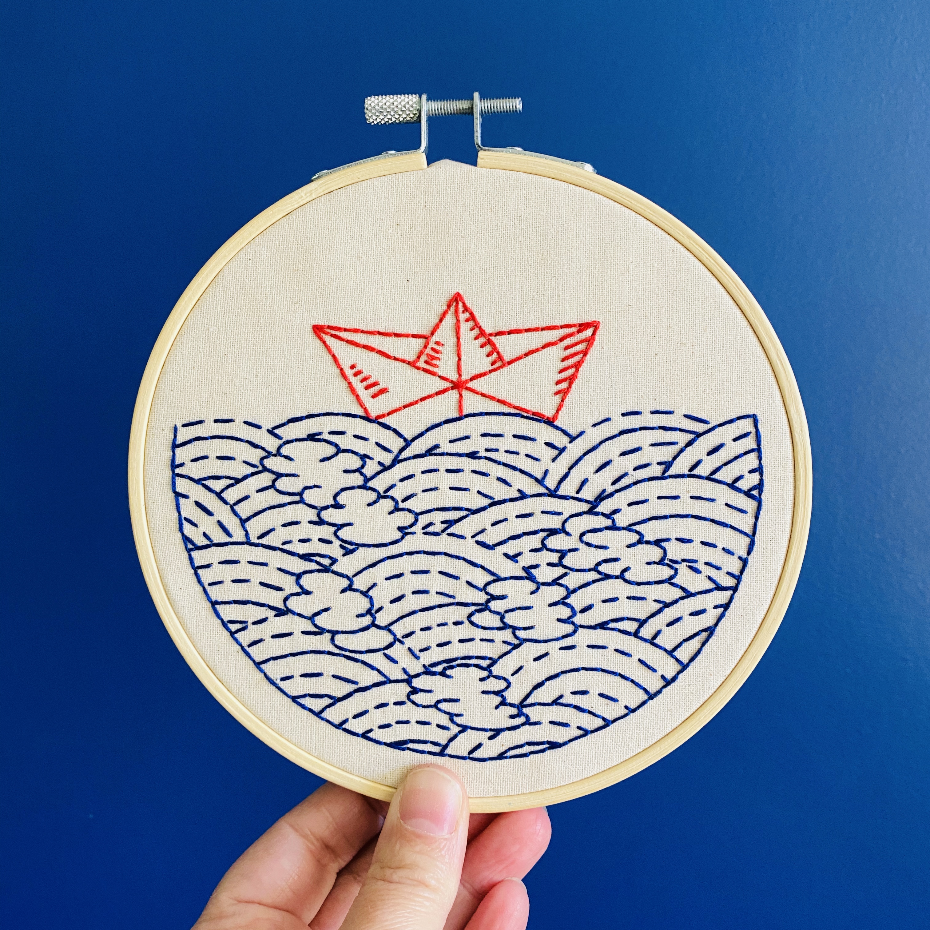 Dolhan FirstTime Beginner Origami Boat HopeFloats Embroidery Kit